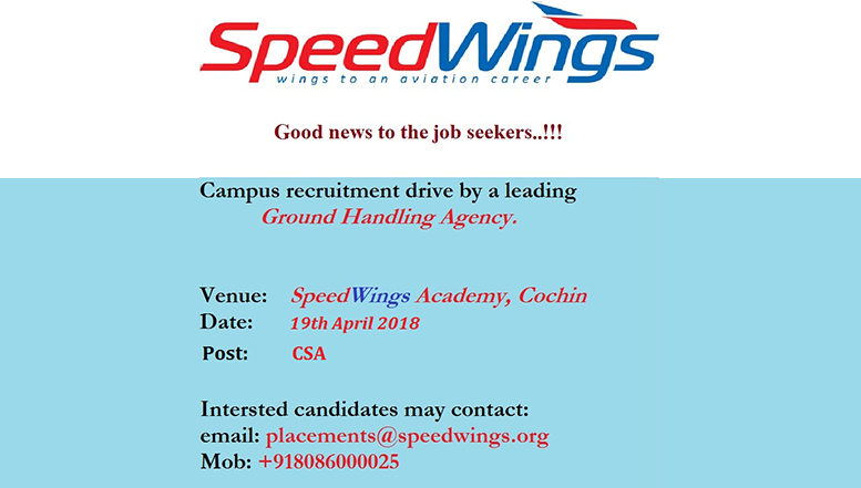 Campus Recruitment drive by a Leading Ground Handling Agency